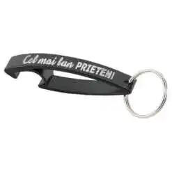 Breloc cu desfacator de sticle "Cel mai bun Prieten", 6.5 CM, negru