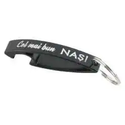 Breloc cu desfacator de sticle "Cel mai bun Nas", 6.5 CM, negru