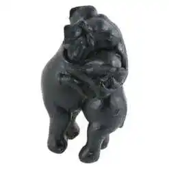Figurina Elefanti imbratisate 16 CM, din rasina, negru