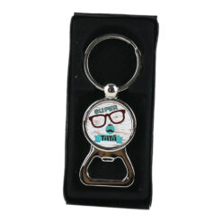 Breloc cu desfacator de sticle "Super Tata" 3x8 CM