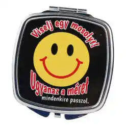 Oglinda de buzunar "Viselj egy mosolyt..." 7x7 CM