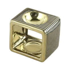 Candela aromaterapie din ceramica 9x7 CM, auriu/negru