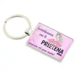 Breloc din metal "Intotdeauna vei fi prietena mea..." 4x7 CM