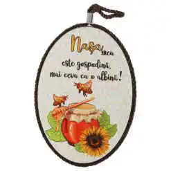 Suport oale decor "Nasa mea..." 14x19 CM, din ceramica