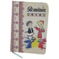 Agenda nedatata "Romania" 10x14 CM, Copii in port popular