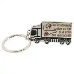 Breloc metalic Camion "Noi intotdeauna suntem cu tine..." 5 CM