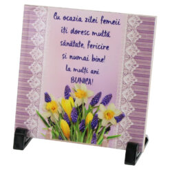 Placa decorativa "La multi ani, Bunica" 15x15 CM