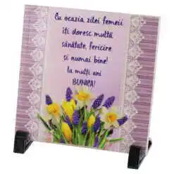 Placa decorativa "La multi ani, Bunica" 15x15 CM