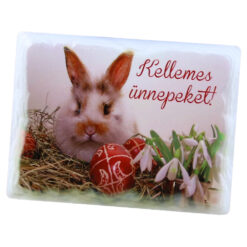 Magnet frigider din ceramica "Kellemes Unnepeket!" 8x6 CM