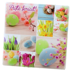 Magnet frigider din ceramica "Paste fericit" 7.5x7.5 CM