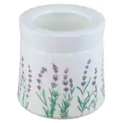 Recipient condimente 500 ml, din sticla opal, cu capac din plastic, Lavanda