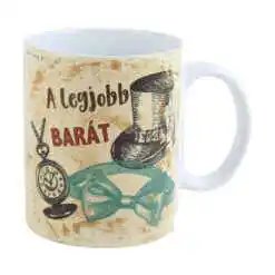 Cana ceramica "A legjobb Barat" 330 ml, Crem
