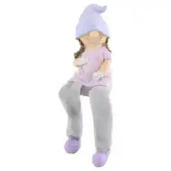 Figurina Copil cu sapca mov 16 CM, din rasina, cu picioare mobile