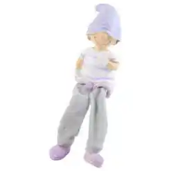 Alternative view of Figurina Copil cu sapca mov 16 CM, din rasina, cu picioare mobile