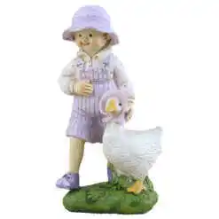 Alternative view of Figurina Copil cu gasca, din rasina 15 CM