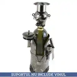 Suport sticla de vin, din metal Brutar 16x36 CM