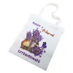 Sacosa textil "Pentru o Mama extraordinara" 29x35 CM