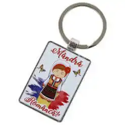 Breloc din metal "Mandra Romanca!" 7 CM