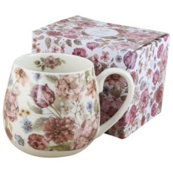 Cana portelan 430 ml, "Pastel Flowers", in cutie decorativa