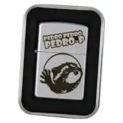 Bricheta metalica "Pedro, Pedro...", 4x5.5 CM, Argintiu