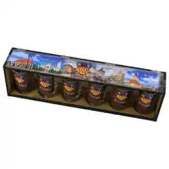 Alternative view of Set 6 pahare shot "Erdely", cu suport lemn 29.5x8 CM