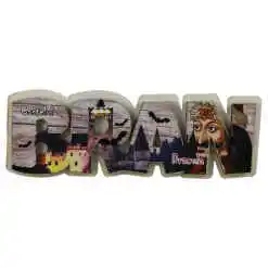 Magnet frigider din lemn "Castelul Bran" 13x4 CM, Dracula