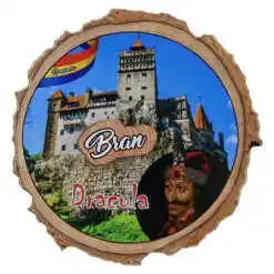 Magnet frigider din lemn "Bran/Dracula" 8 CM