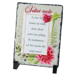 Placa ardezie "Sotiei mele" 14x19 CM