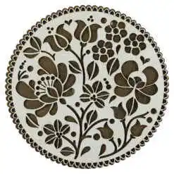 Suport oale traforaj din lemn 20 CM, Floare