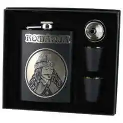 Set cadou "Romania" Plosca cu palnie si 2 pahare, Vlad Tepes