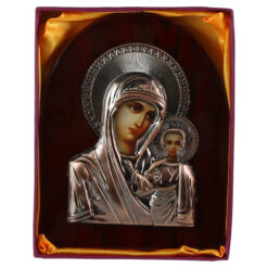 Icoana pe lemn, relief 14x17 CM, Maria cu pruncul