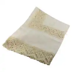 Fata de masa 100x150 CM, cu dantela, Ecru