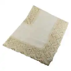 Fata de masa 180x270 CM, cu dantela, Ecru