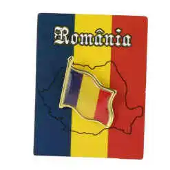 Insigna Steagul Romaniei 2 CM, din metal
