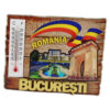 Magnet frigider din lemn "Bucuresti", 8.5x7 CM, cu termometru