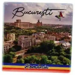 Magnet din ceramica "Romania", 7.5x7.5 CM, Bucuresti