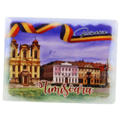 Magnet din ceramica "Romania", 8x6 CM, Timisoara