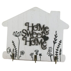 Suport pentru chei din lemn, 18x15 CM "Home Sweet Home", Casuta