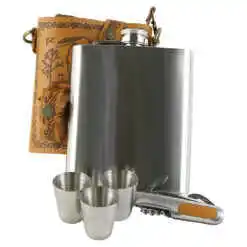 Alternative view of Set cadou pentru barbati Plosca cu briceag si 3 pahare