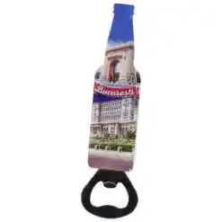 Desfacator sticle cu magnet "Bucuresti", 14.5 CM, din rasina