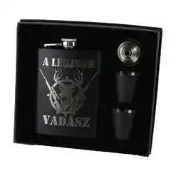 Set cadou "A legjobb Vadasz" Plosca cu palnie si 2 pahare