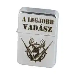 Bricheta metalica "A legjobb Vadasz" 3.5x6 CM, Argintiu