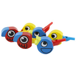 Set 6 fluiere din lemn Pasare 10x5 CM