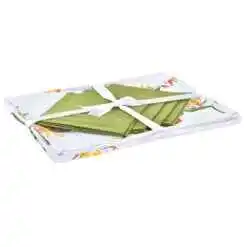 Alternative view of Set fata de masa din bumbac cu 4 servetele 150x150 CM/35x35 CM, cu flori colorate