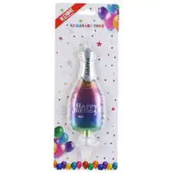Lumanare tort Sampanie "Happy Birthday"