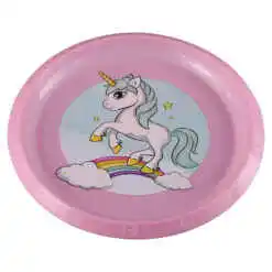 Farfurie intinsa din plastic Unicorn 21 CM