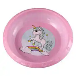 Farfurie adanca din plastic Unicorn 16x3 CM