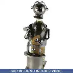 Suport sticla de vin, din metal Barman 14x33 CM