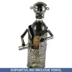 Suport sticla de vin, din metal Chelner 16x31 CM