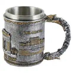 Cana din metal si rasina, Bucuresti 10x12 CM